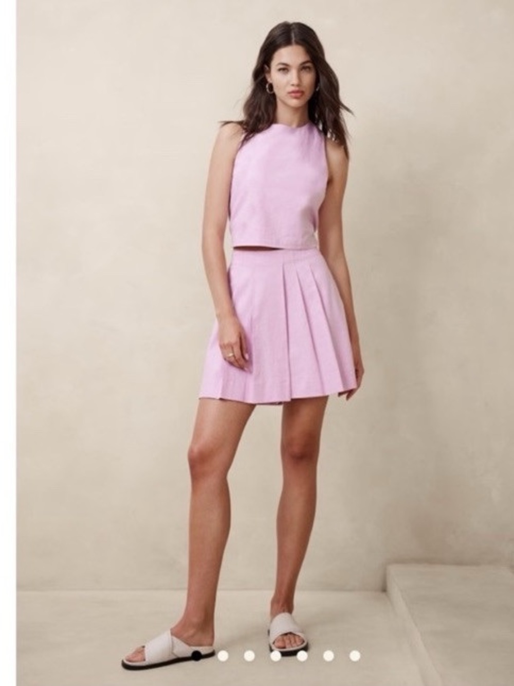 Banana Republic Pink Lavender Pleated Skort